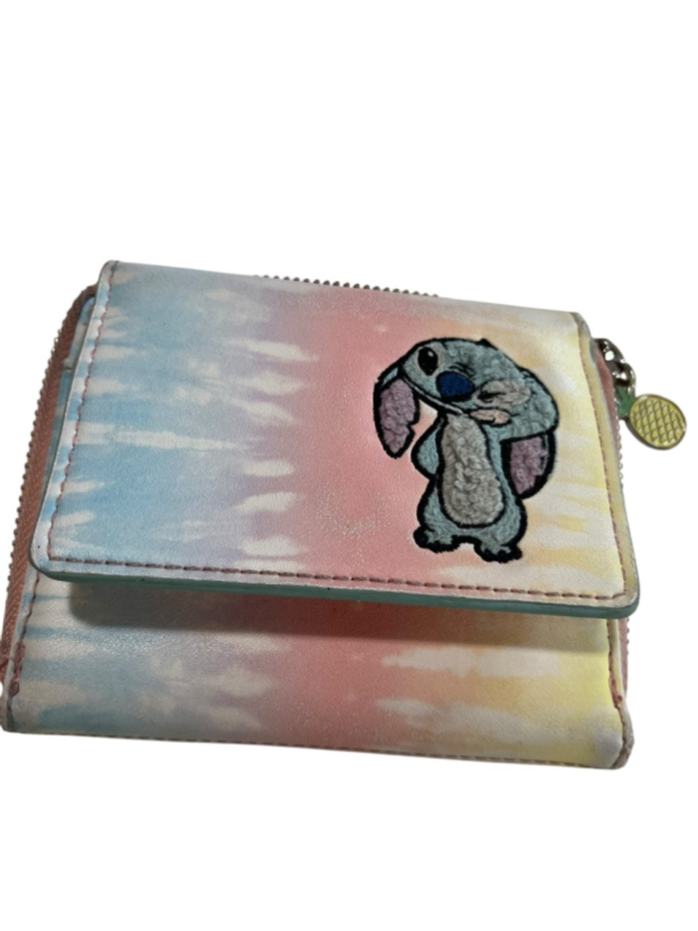EUC Women's Loungefly Stitch Tie-Dye Wallet One Size Multicolor Pink - Picture 3 of 8